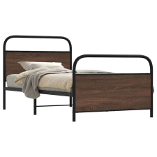 vidaXL ágykeret matrac nélkül 100x190 cm barna tölgyfa műfa ágy és ágykellék