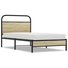 vidaXL ágykeret matrac nélkül 107x203 cm sonoma tölgyfa műfa (4100406) ágy és ágykellék