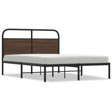 vidaXL ágykeret matrac nélkül 140x190 cm barna tölgyfa műfa (4100307) ágy és ágykellék