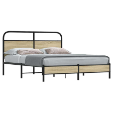 vidaXL ágykeret matrac nélkül 160x200 cm sonoma tölgyfa műfa ágy és ágykellék