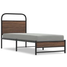 vidaXL ágykeret matrac nélkül 75x190 cm barna tölgyfa műfa (4100472) ágy és ágykellék