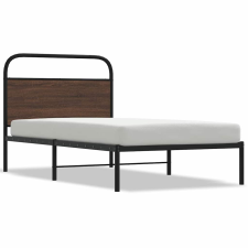vidaXL ágykeret matrac nélkül 90x190 cm barna tölgyfa műfa (4100299) ágy és ágykellék
