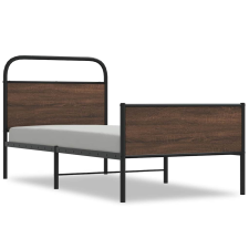 vidaXL ágykeret matrac nélkül 90x200 cm barna tölgyfa műfa (4100493) ágy és ágykellék