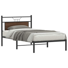 vidaXL ágykeret matrac nélkül barna tölgy 107x203 cm műfa ágy és ágykellék
