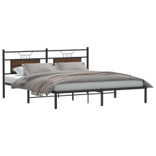 vidaXL ágykeret matrac nélkül barna tölgy 183x203 cm műfa ágy és ágykellék