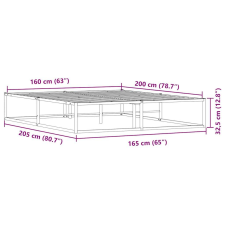 vidaXL ágykeret matrac nélkül fehér 160x200 cm fém ágy és ágykellék
