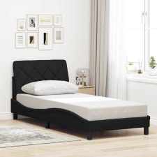 vidaXL ágykeret matrac nélkül fekete 90x200 cm szövet ágy és ágykellék
