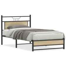 vidaXL ágykeret matrac nélkül Sonoma tölgy 107x203 cm Gépi fa ágy és ágykellék
