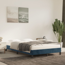 vidaXL ágykeret matrac nélkül sötétkék 120x190 cm bársony ágy és ágykellék