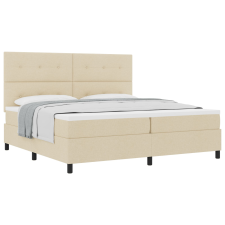 vidaXL Ágykeret matraccal Bézs Vászon 200 x 200 cm Boxspring ágy (3339418) ágy és ágykellék