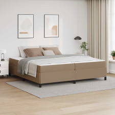 vidaXL Ágykeret matraccal matracmal Cappuccino 200 x 200 cm Műbőr ágy és ágykellék