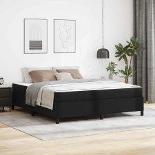 vidaXL Ágykeret matraccal matracmal Fekete 180 x 200 cm Műbőr ágy és ágykellék