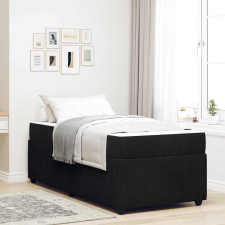 vidaXL Ágykeret matraccal matracmal Fekete 90 x 200 cm Bársony ágy és ágykellék
