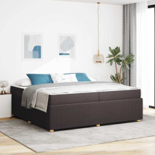 vidaXL Ágykeret matraccal matracmal sötétbarna 200 x 200 cm szövet ágy és ágykellék