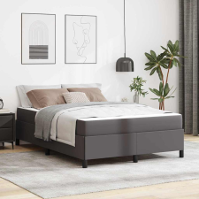 vidaXL Ágykeret matraccal matracmal Szürke 140 x 200 cm Műbőr ágy és ágykellék