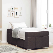 vidaXL Ágykeret matracmal sötétbarna 90 x 190 cm szövet ágy és ágykellék
