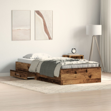 vidaXL Ágykeret Régi Fa 90x200 cm Mérnöki Fa ágy és ágykellék