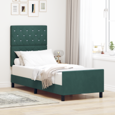 vidaXL Ágykeret Sötét Zöld 80x200 cm Bársony ágy és ágykellék