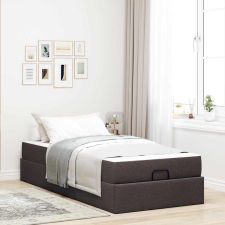 vidaXL Ágykeret sötétbarna 100 x 200 cm szövet ágy és ágykellék