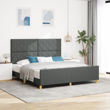 vidaXL Ágykeret Sötétszürke 180x200 cm-es Szövetből ágy és ágykellék