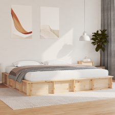 vidaXL Ágykeret tárolóval Barna 180 x 200 cm faszínű ágy és ágykellék