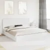 vidaXL Ágykeret tárolóval és fejtámlával Fehér 180 x 200 cm Szerelt Fa