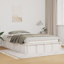 vidaXL Ágykeret tárolóval Fehér 135 x 190 cm faszínű ágy és ágykellék