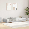 vidaXL Ágykeret tárolóval fejtámlával Szürke Sonoma 80 x 200 cm Faanyag
