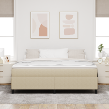 vidaXL Ágykeret Világos Zöld Szürke 180x200 cm Vászon ágy és ágykellék