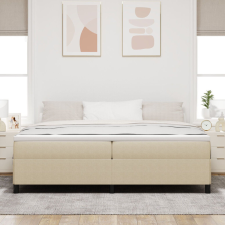 vidaXL Ágykeret Világosszürke Zöld 200x200 cm Bordás Szövet ágy és ágykellék