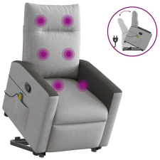 vidaXL Álló masszázsfotel felhőszürke szövet masszázsfotel