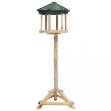 vidaXL álló tömör fenyőfa madáretető 33 x 106 cm etető, itató madaraknak