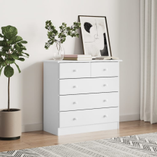 vidaXL ALTA fehér tömör fenyőfa komód 77x35x73 cm bútor