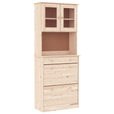 vidaXL ALTA tömör fenyőfa tálalószekrény 77 x 35 x 188 cm (3187777) bútor