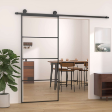 vidaXL alumínium és ESG üveg Tolóajtó 90x205cm #fekete nyílászáró