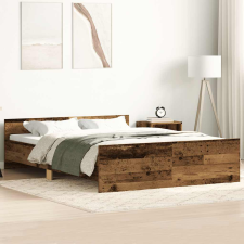 vidaXL antik fa szerelt fa ágykeret matrac nélkül 120x200 cm ágy és ágykellék