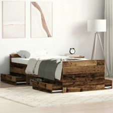 vidaXL antik fa szerelt fa ágykeret matrac nélkül 90x190 cm ágy és ágykellék