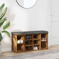 vidaXL antik fa szerelt fa cipőtároló pad 102x32x50 cm bútor