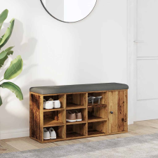 vidaXL antik fa szerelt fa cipőtároló pad 102x32x50 cm bútor
