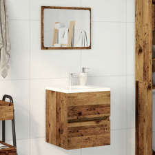 vidaXL antik fa szerelt fa mosdószekrény 41x38,5x45 cm fürdőszoba bútor