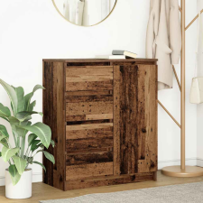 vidaXL Antik fa szerelt fa tálalószekrény fiókos 71x35x84 cm bútor