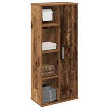 vidaXL antik fa színű fürdőszobaszekrény tekercstartóval 39x22x90 cm fürdőszoba bútor
