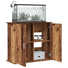 vidaXL antik fa színű szerelt fa akváriumállvány 81x36x73 cm halfelszerelések