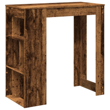 vidaXL antik fa színű szerelt fa bárasztal tárolókkal 102x50x103,5 cm (854362) bútor