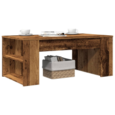 vidaXL antik fa színű szerelt fa dohányzóasztal 102 x 55 x 42 cm bútor