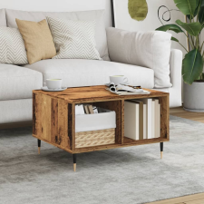vidaXL antik fa színű szerelt fa dohányzóasztal 60x50x36,5 cm bútor