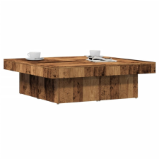 vidaXL antik fa színű szerelt fa dohányzóasztal 90 x 90 x 28 cm bútor