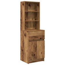 vidaXL antik fa színű szerelt fa éjjeliszekrény 39x35x125 cm (861317) bútor