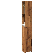 vidaXL antik fa színű szerelt fa fürdőszobaszekrény 25x25x170 cm fürdőszoba bútor