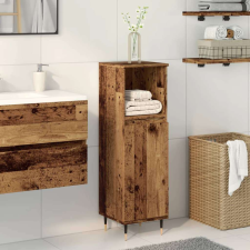 vidaXL antik fa színű szerelt fa fürdőszobaszekrény 30 x 30 x 100 cm fürdőszoba bútor